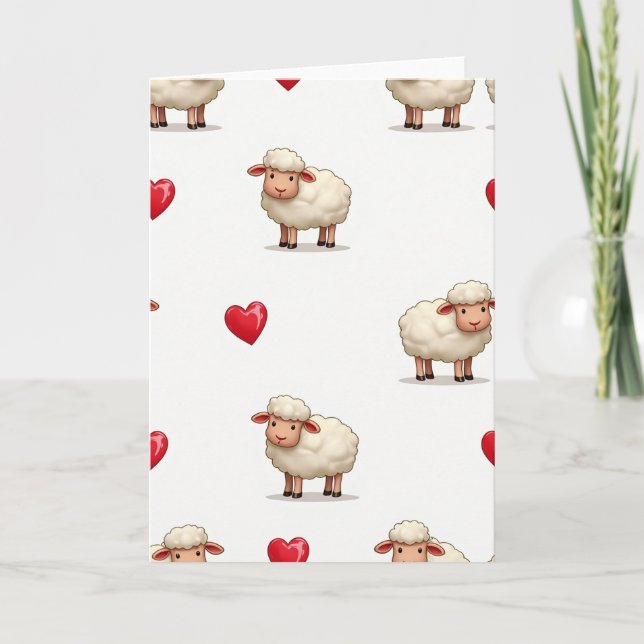 Cute Lamb Love Card (Front)