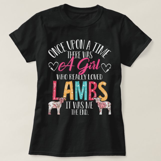 Cute Lamb Lover Gift for Girls and Women T-Shirt (Design Front)