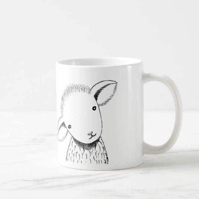 Cute Lamb Mug Custom Baby Sheep Mug Personalised (Right)