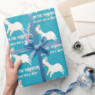 Cute Lamb Oh Joy It's a Boy From Your Name Custom Wrapping Paper