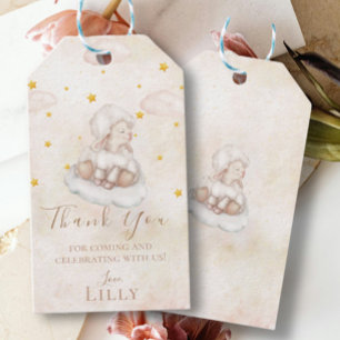 Cute Lamb Pinky Dust stars Baby Shower Thank You Gift Tags