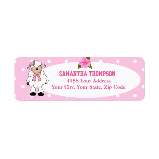Cute Lamb Return Address Label (Front)