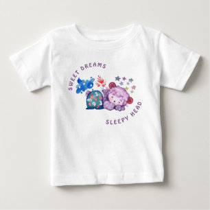Cute Lamb Sweet Dreams Sleepy Head Newborn  Baby T-Shirt