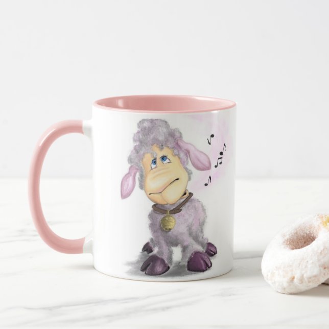 Cute Lamb with Bell Mug (With Donut)