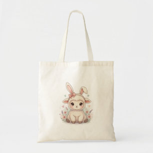 Cute Lamb with bunny ears Easter Tote Bag