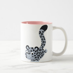 Cute Landing Cartoon Snow Leopard Mug