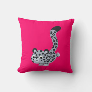 Cute Landing Snow Leopard Pillow
