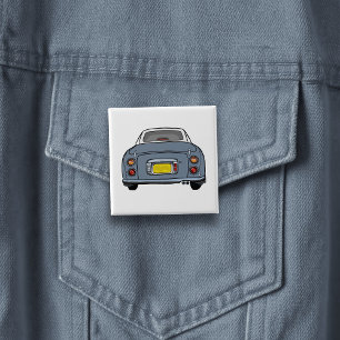 Cute Lapis Gray Figaro Car Pin Button Badge