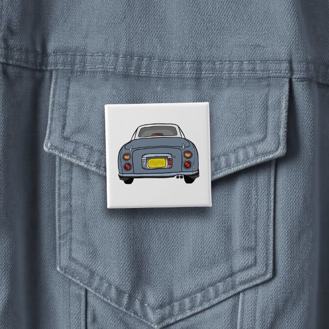 Cute Lapis Gray Figaro Car Pin Button Badge (A fun badge to pin to yourself)