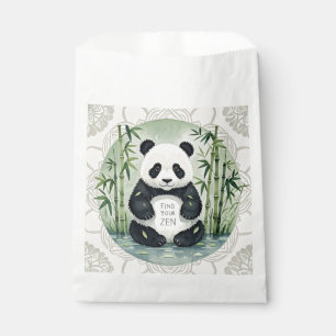 Cute Large Chubby panda sitting in a lotus pose Favour Bags