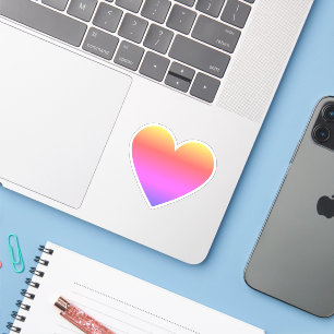 Cute Large Colourful Ombre Heart