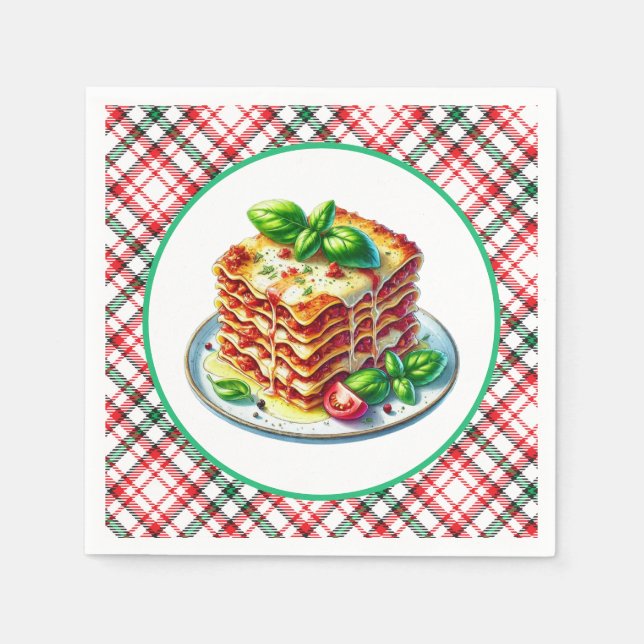Cute Lasagne lovers dinner Napkin (Front)