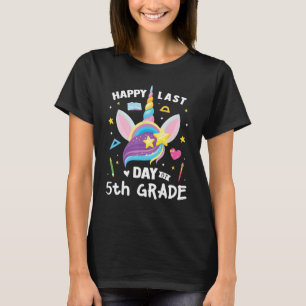 Cute Last Day Of School 5th Grade Unicorn  Kids Gi T-Shirt