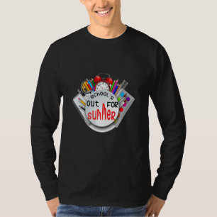 Cute Last Day Of School Schools Out For Summer Tea T-Shirt