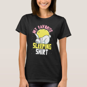 Cute Late Riser Animal Bunny Lazy Night Sleeping R T-Shirt