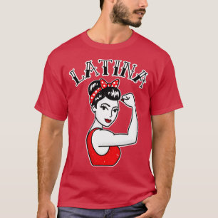 Cute Latina Rosie the Riveter Tattoo T-Shirt
