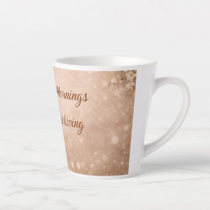Cute Latte Coffee Mug Floral Girl Aesthetic