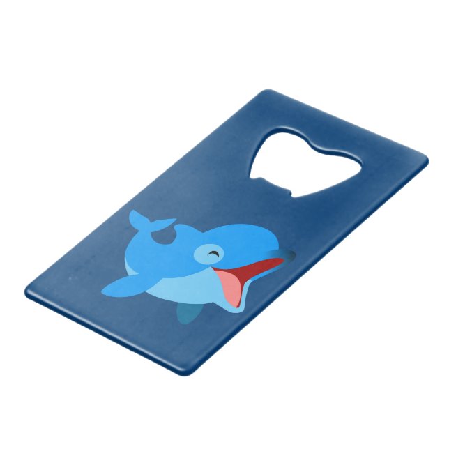 Cute Laughing Cartoon Dolphin (Front Angled)