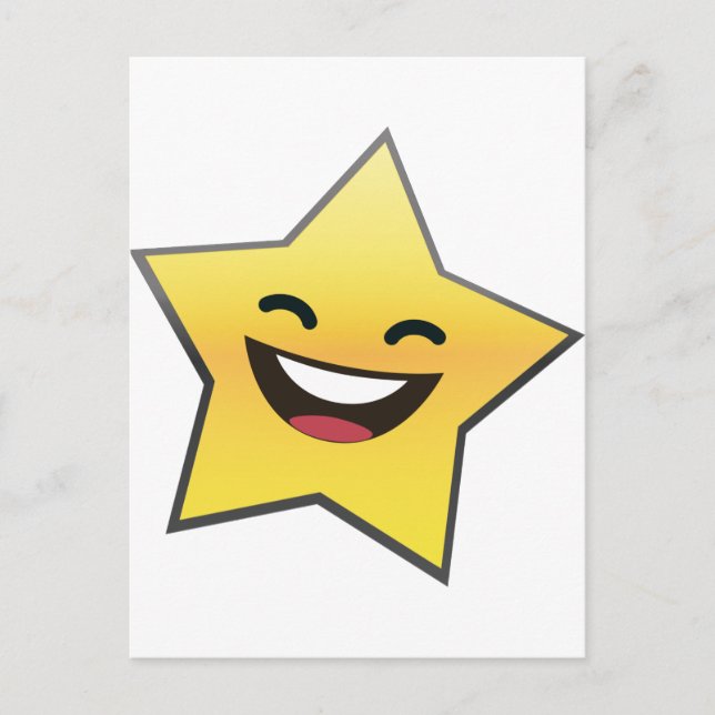 Cute Laughing Smiling Star Power Postcard (Front)