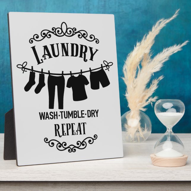 cute laundry room decor plaque (Side)