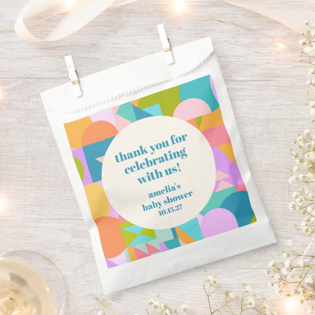 Cute Lavender Blue Baby Shower Custom Thank You Favour Bags (Clipped)