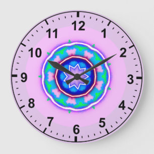 CUTE LAVENDER CLOCK ~ Sweetie Pie Fractal ~