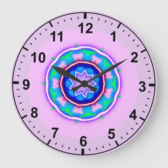 CUTE LAVENDER CLOCK ~ Sweetie Pie Fractal ~ (Front)