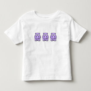 Cute Lavender Hippo Toddler T-Shirt