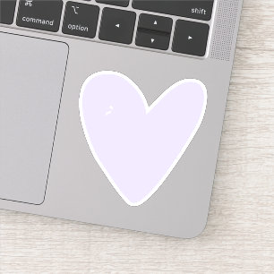 Cute Lavender / Lilac Heart Contour Sticker