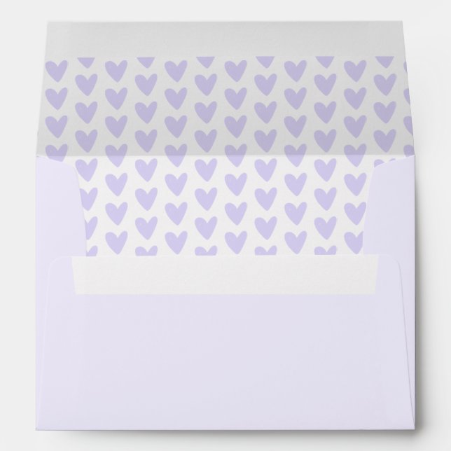 Cute Lavender Pattern Lined Envelopes (Back (Bottom))
