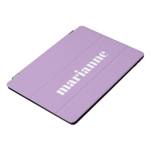 Cute Lavender Purple Solid Colour Personalised Nam iPad Pro Cover