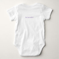 Cute Lavender Word Aesthetic Baby Bodysuit | Flora