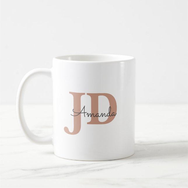 Cute Lawyer JD Graduation Personalised Name  Coffee Mug (Left)