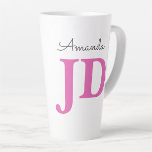 Cute Lawyer JD Graduation Personalised Name Latte Mug