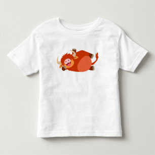 Cute  Lazy Cartoon Highland Cow Children T-Shirt