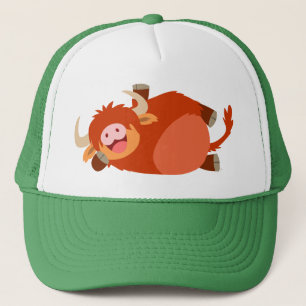 Cute  Lazy Cartoon Highland Cow Hat