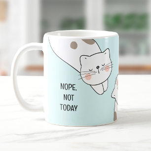 Cute Lazy Cat Cat Lover Name Blue Mug