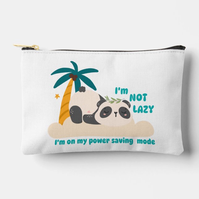 Cute lazy panda accessory pouch (Front)