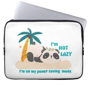 Cute lazy panda laptop sleeve