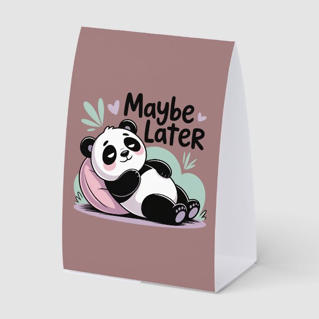 Cute Lazy Panda – “Maybe Later” Relaxing Panda (Front)