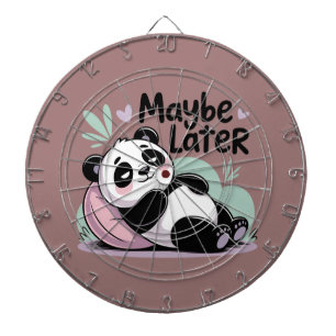 Cute Lazy Panda – “Maybe Later” Relaxing Panda Dartboard