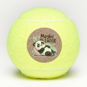 Cute Lazy Panda – “Maybe Later” Relaxing Panda Tennis Balls