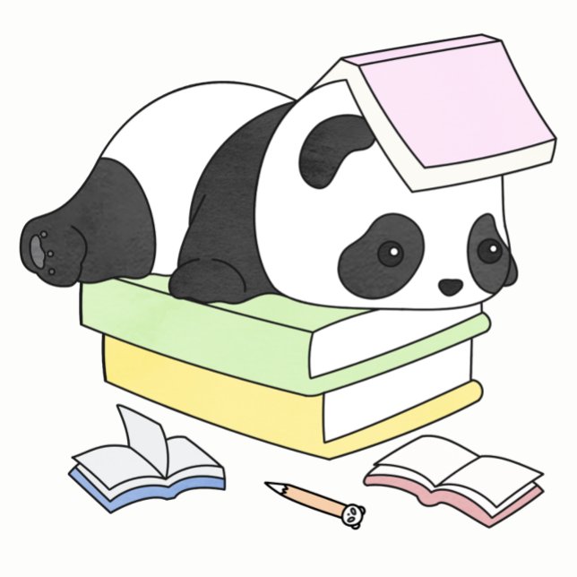 Cute Lazy Panda Studying Illustration Planner (Creator Uploaded)