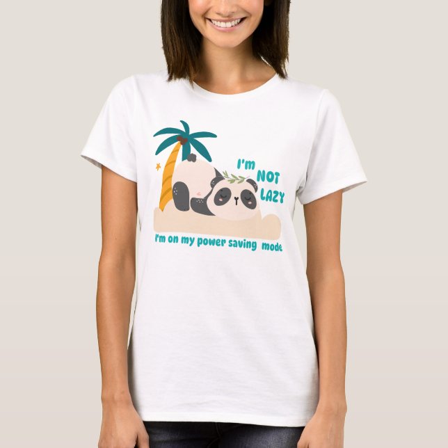 Cute lazy panda T-Shirt (Front)