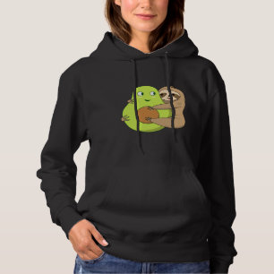 Cute Lazy Sloth Animal Avocado Hugging Hoodie