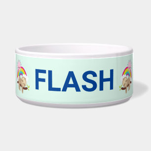 Cute Lazy Sloth with Sun & Rainbow