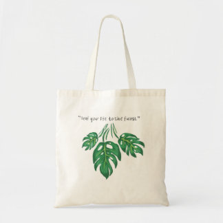 Cute leaf tote bag