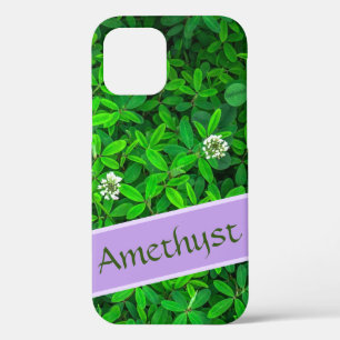 Cute Leafy Botanical Personalised Pattern iPhone 12 Case