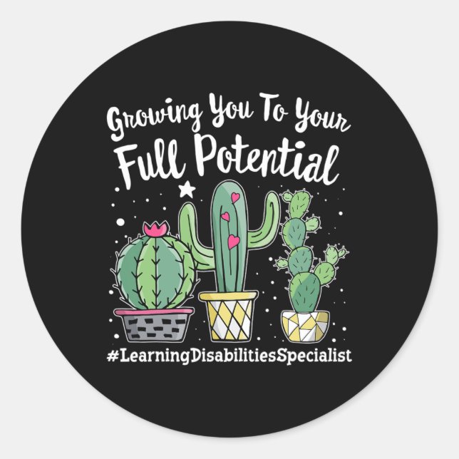 Cute Learning Disabilities Specialist Squad back t Classic Round Sticker (Front)