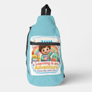 Cute Learning Is an Adventure Kids School Design – Sling Bag